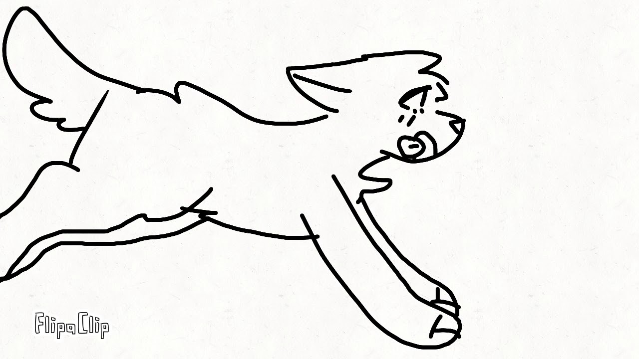 1280x720 Bad Dog Run Cycle Flipaclip Animation