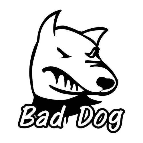 500x500 Bad Dog Vinyl Sticker