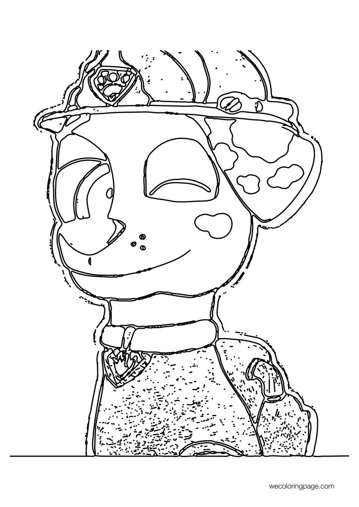 724x1024 Paw Patrol Marshall Colored Bagel Beagle Dafd Coloring Page