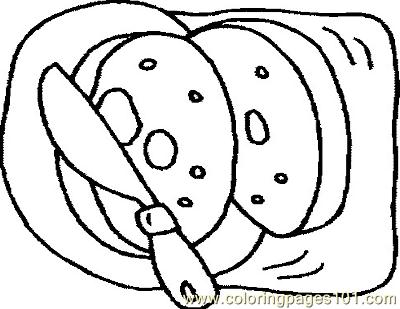 400x309 Bagel Coloring Page