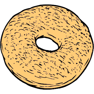 300x300 Bagel Clipart Drawn