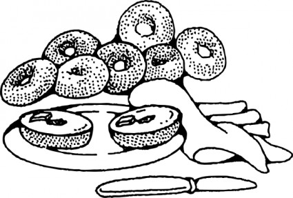425x287 Bagel Clipart Plain
