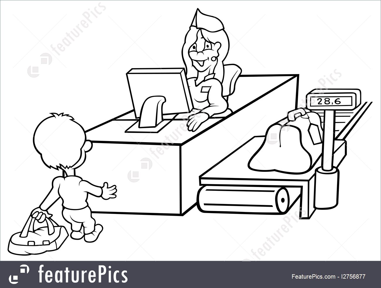 1300x984 Illustration Of Baggage Check