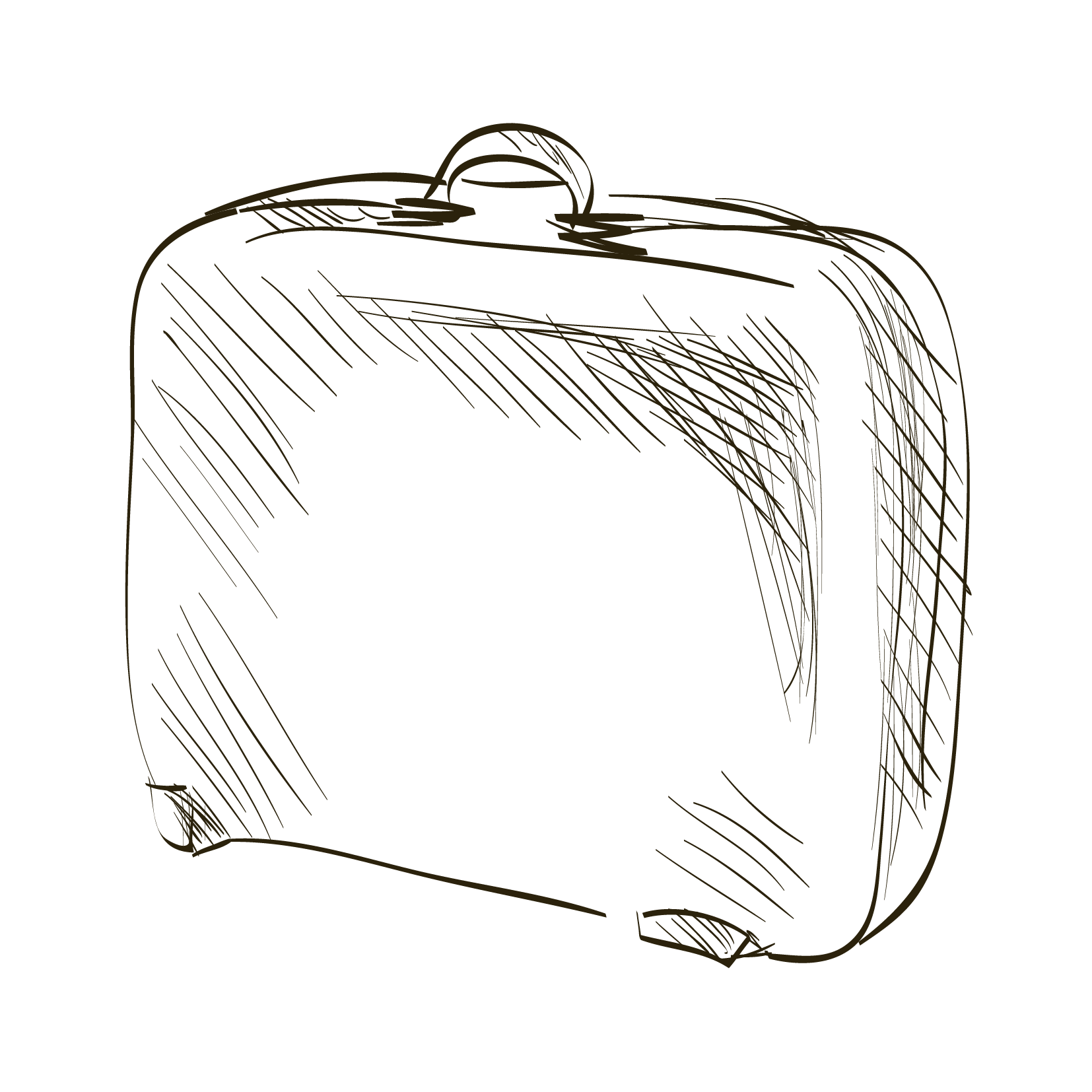 1654x1654 Paper Suitcase Drawing