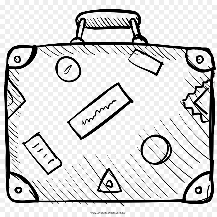 900x900 Suitcase Travel Coloring Book Drawing Baggage