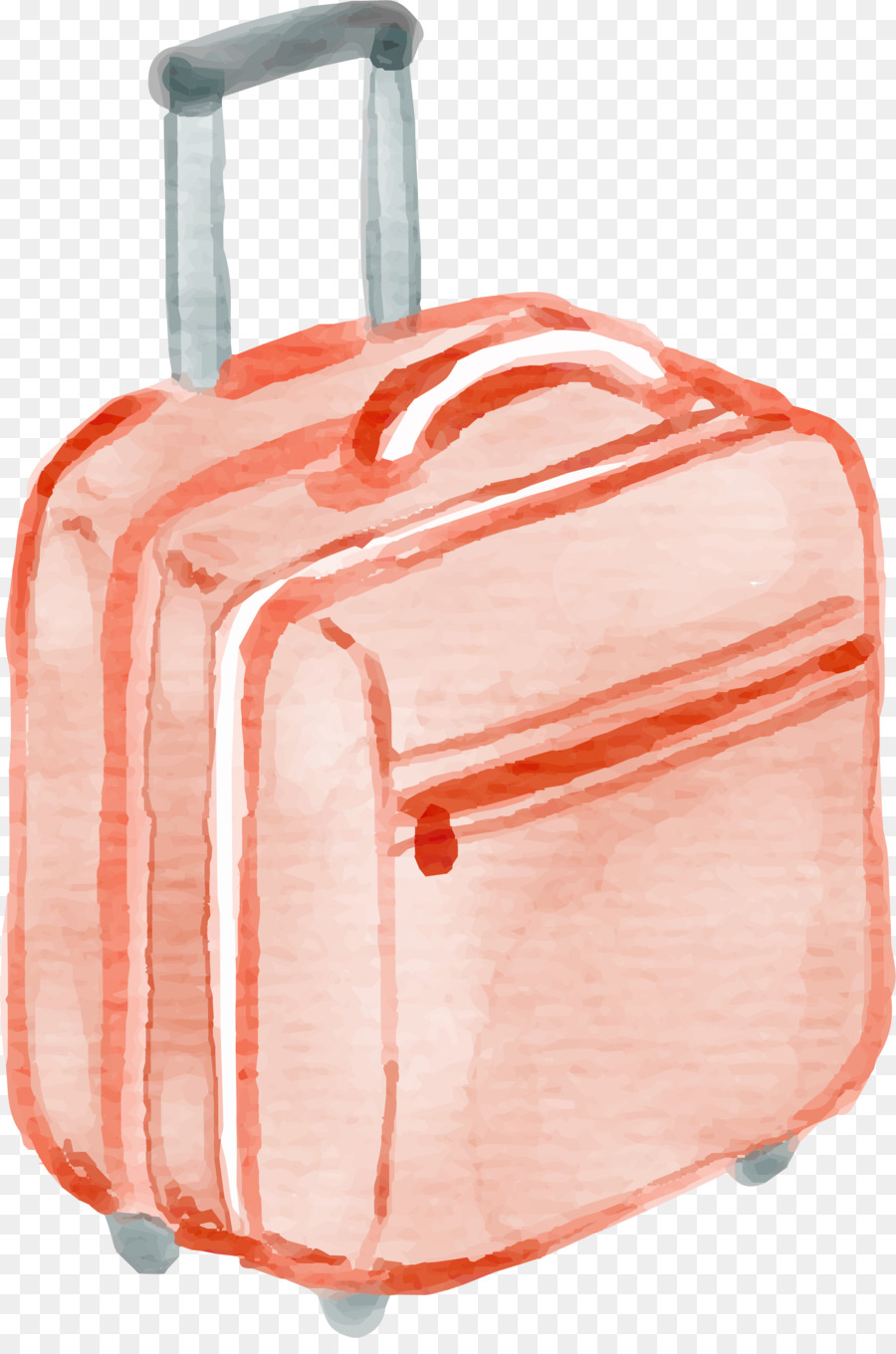 900x1360 Suitcase Watercolor Painting Baggage Drawing