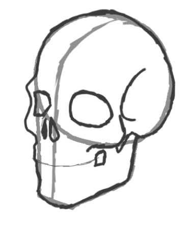 381x451 Simple Skull Drawing Copy Side Google Search Survivor Ideas