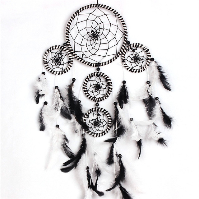 640x640 Handmade Dream Catcher With Feathers Home Balcony Door Window