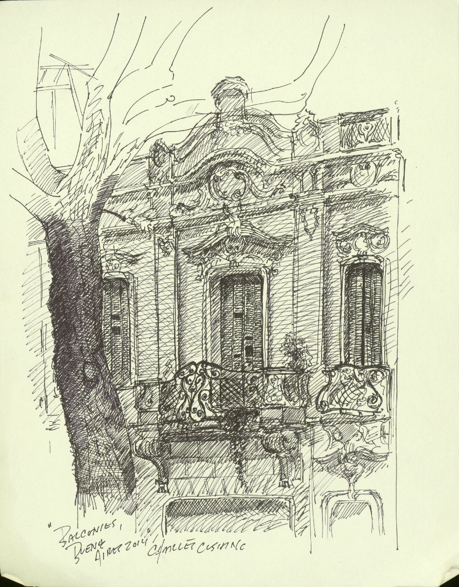 939x1200 Buenos Aires Drawings Charles Cushing Fine Art