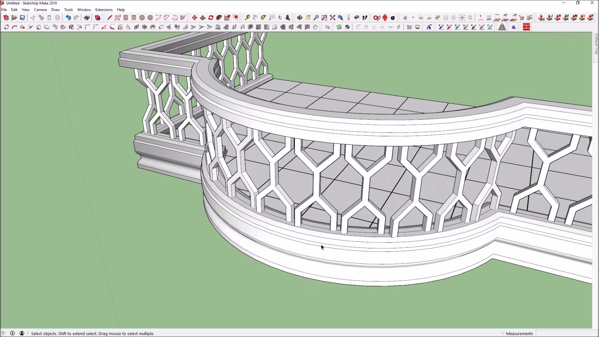 1920x1080 How To Create Curve Balcony In Sketchup
