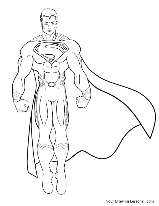 551x716 How To Draw Superman Your Drawing Lessons