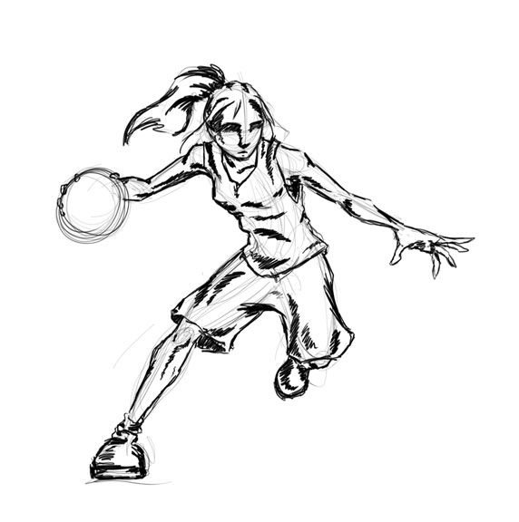 572x576 The 33 Best Drawings Images On Basketball Drawings