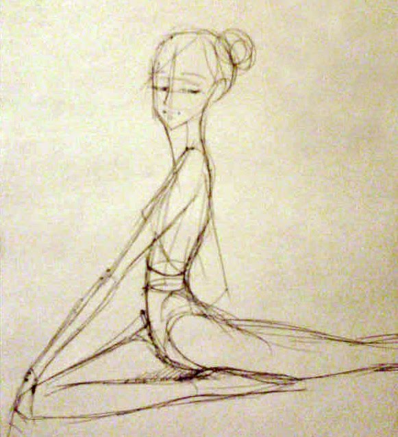 581x638 Hyunji Son [Figure Drawing] Ballerina Warm Up