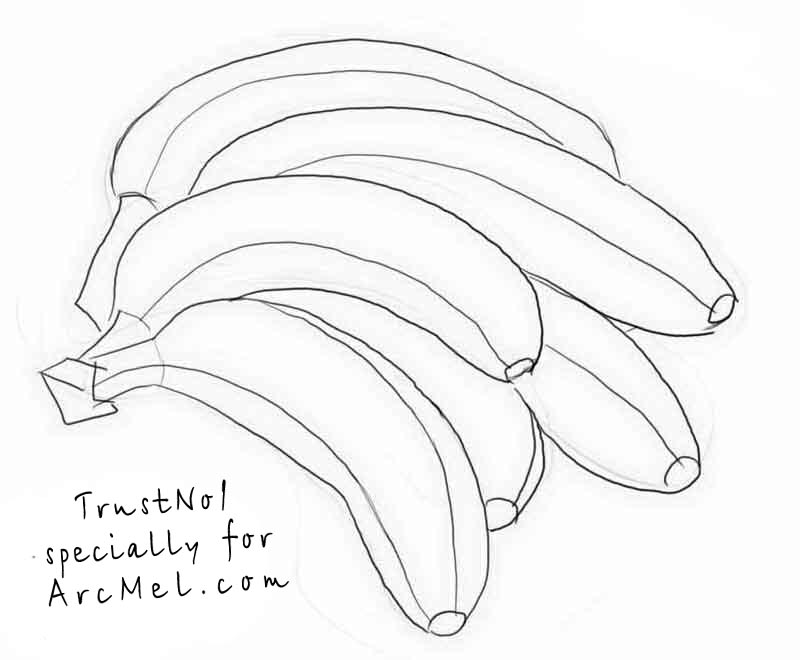 800x660 How To Draw A Banana Step By Step