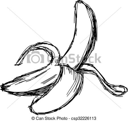 450x425 Illustration Vector Doodle Hand Drawn Of Sketch Banana Vector