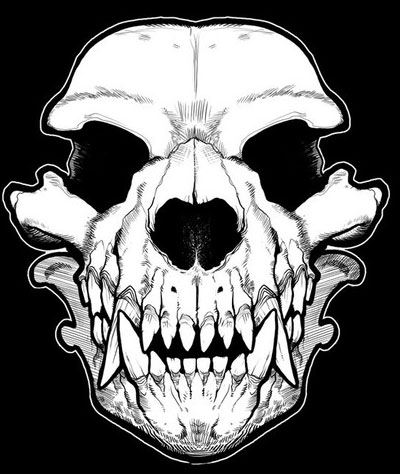 400x474 Werewolf Skull Bandana3.jpg