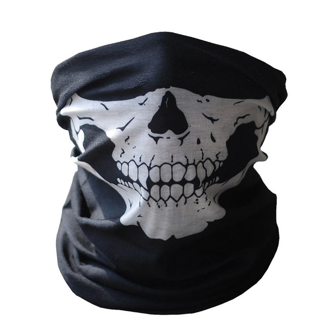 640x640 Hot Black Skull Mask Bandana Bike Motorcycle Helmet Neck Face Mask