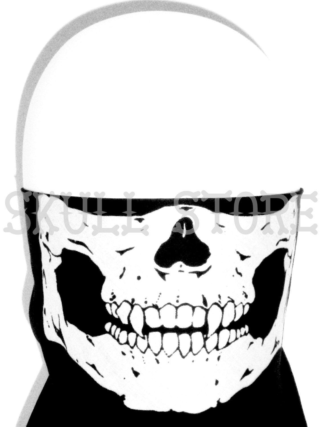 1158x1500 Biker Skeleton Bandana Face Half Mask Skull Motorcycle Scarf Cover