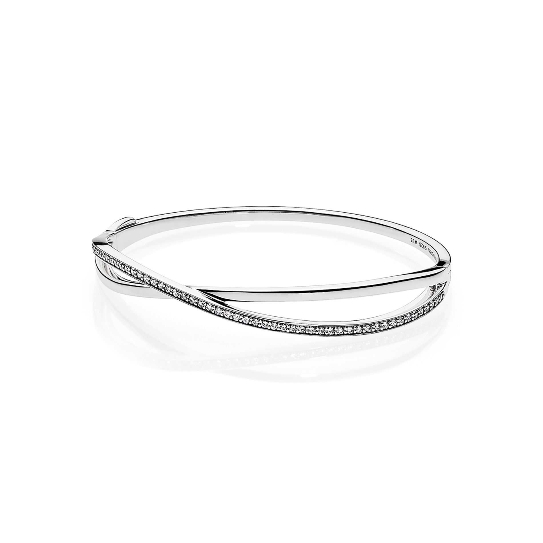 1900x1900 Entwined Bangle Bracelet, Clear Cz Products