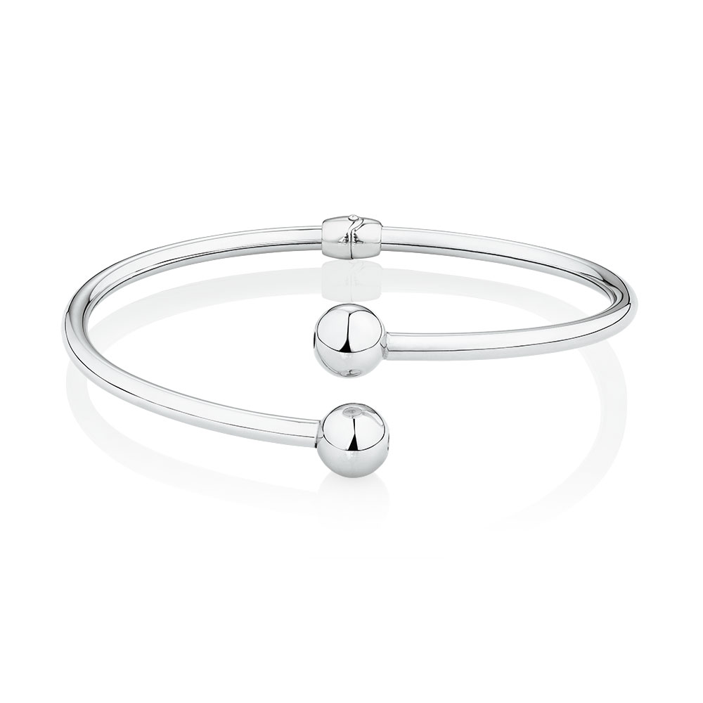 1000x1000 Bypass Bangle In Sterling Silver