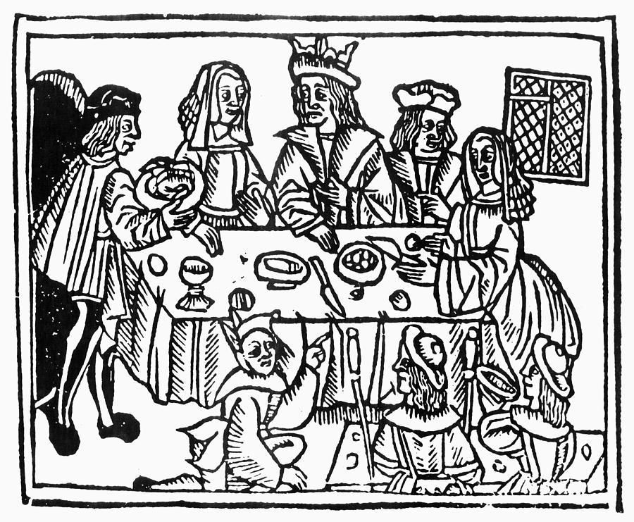 900x741 Medieval Banquet, 1508 Painting By Granger