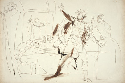 428x284 The Banquet Scene, Macbeth, By George Romney By Romney, George