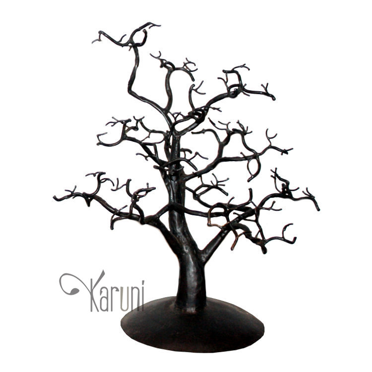 750x750 Jewelry Tree Holder Design 30x30 Cm Cedar Recycled Metal