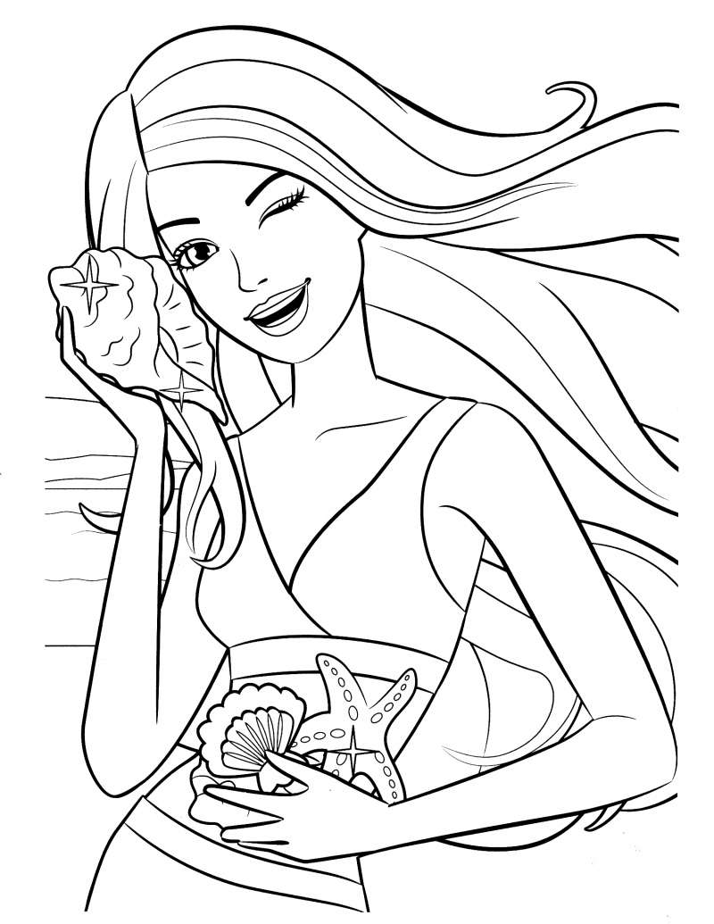 800x1035 Special Barbie Doll Coloring Pictures Pages Adult Info
