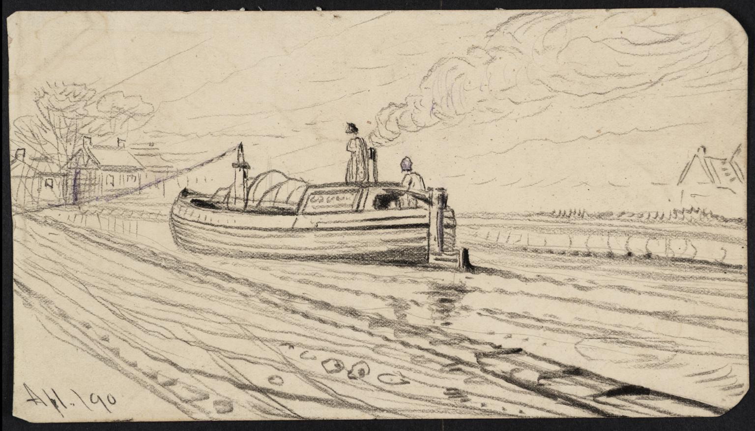 1536x877 A Barge On The Bridgewater Canal', Ford Madox Brown, 1890 Tate