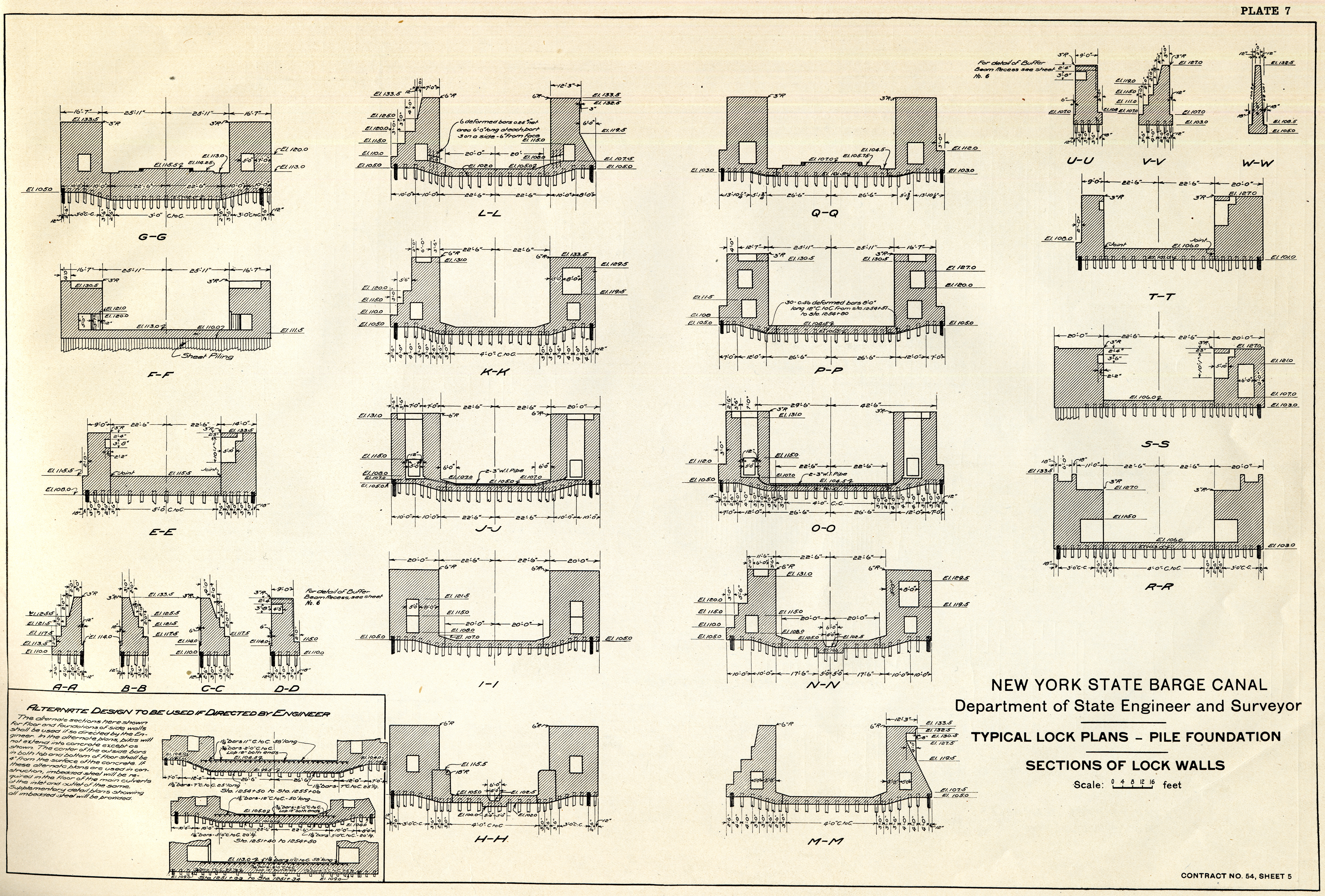 5016x3394 Book Of Plans Of The New York State Barge Canal Typical Lock