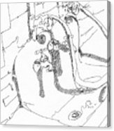 163x186 Basement Sink Drawing By Rhonda Alexander