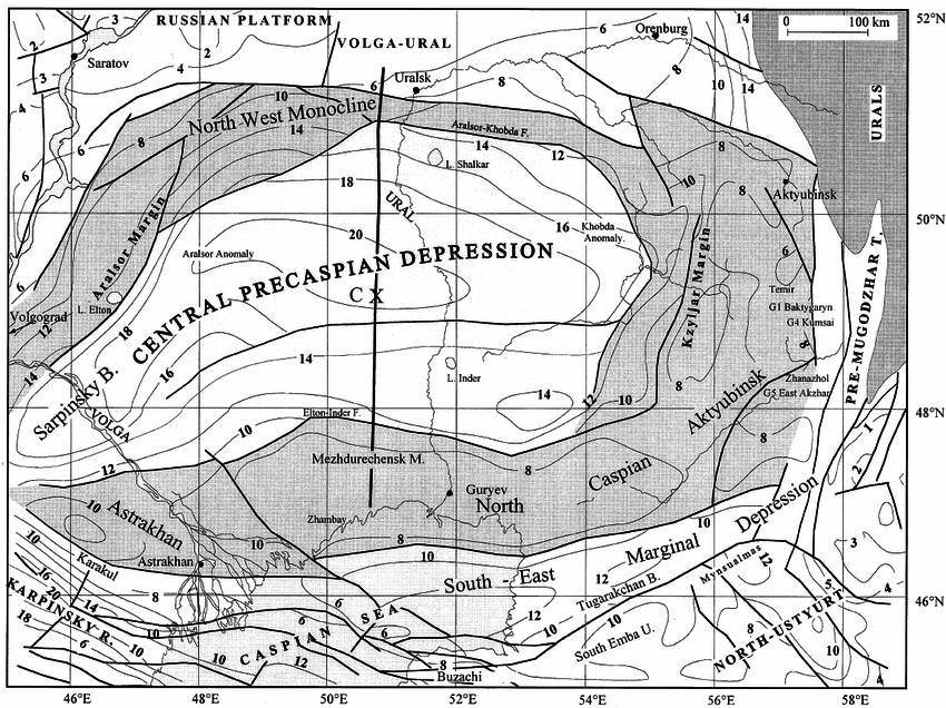 850x636 Basement Depth Map (In Km) Of The Pcb (Modified From Volozh, 1991