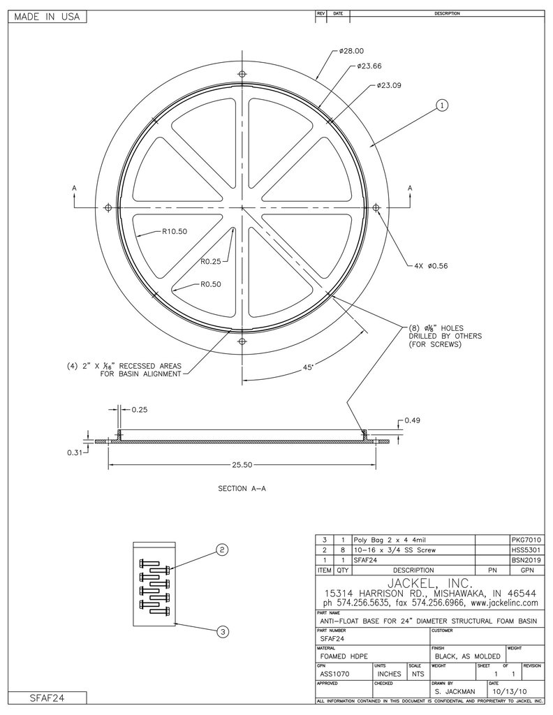 792x1024 Sumpsewage Basin Anti Float ( 24 Inch Diameter ) Sump Pump Supplies