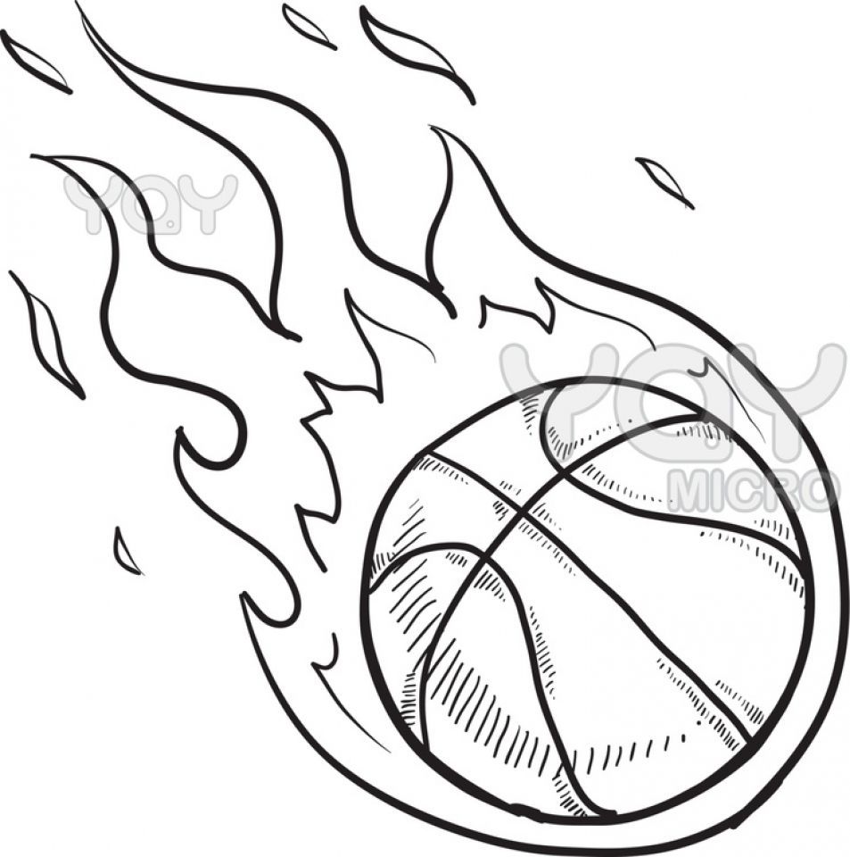 953x960 Stunning Printable Basketball Coloring Ever Pic For Court Page