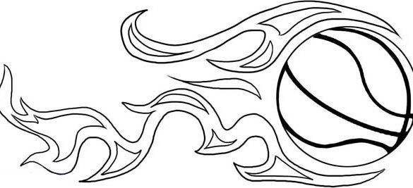 585x267 Sure Fire Printable Basketball Pictures Coloring Pages Free