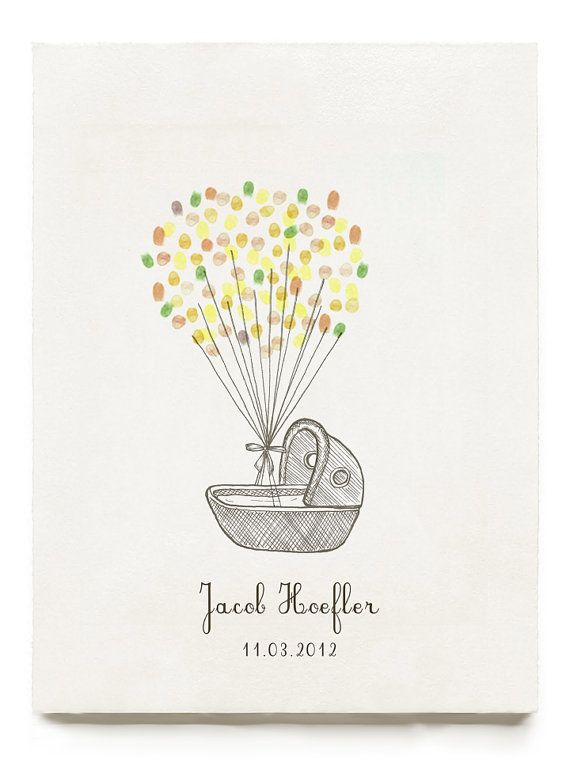 570x773 Baby Shower Guestbook Print Bassinet Guest Book