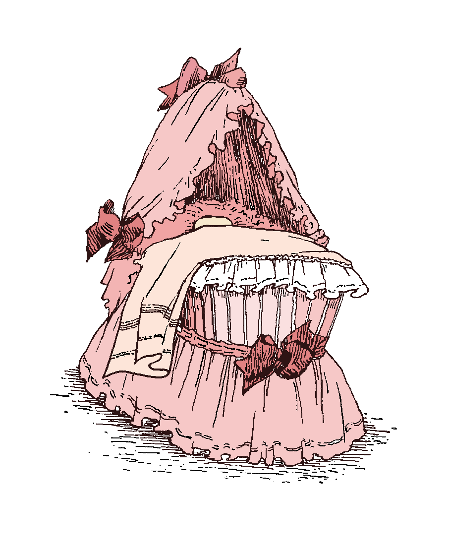 908x1121 The Graphics Monarch Old Vintage Baby Bassinet Illustrations