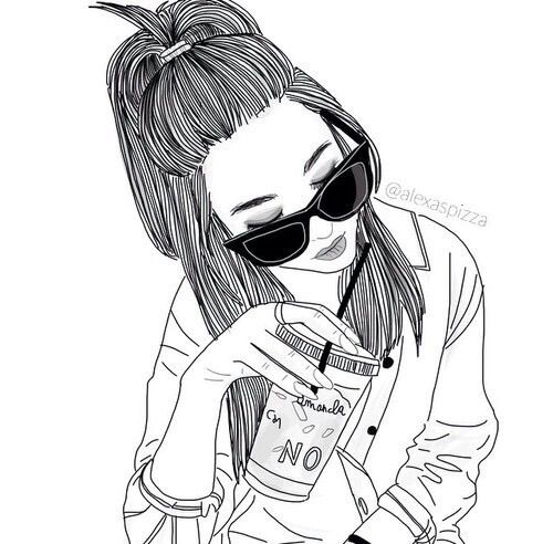 500x492 180 Best Blackampwhite Sketches Images On Girl Drawings