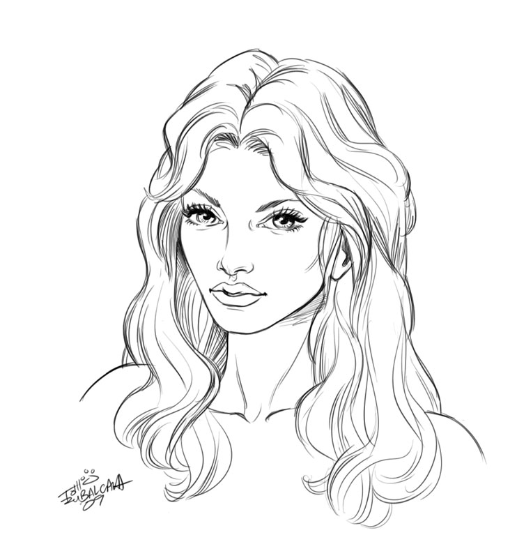 742x800 Girl Line Drawing Beanie Girl Line Drawing By Innocent Impurity