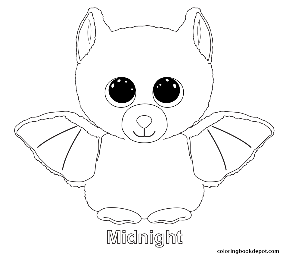 960x847 Midnight Beanie Boo Coloring Pages