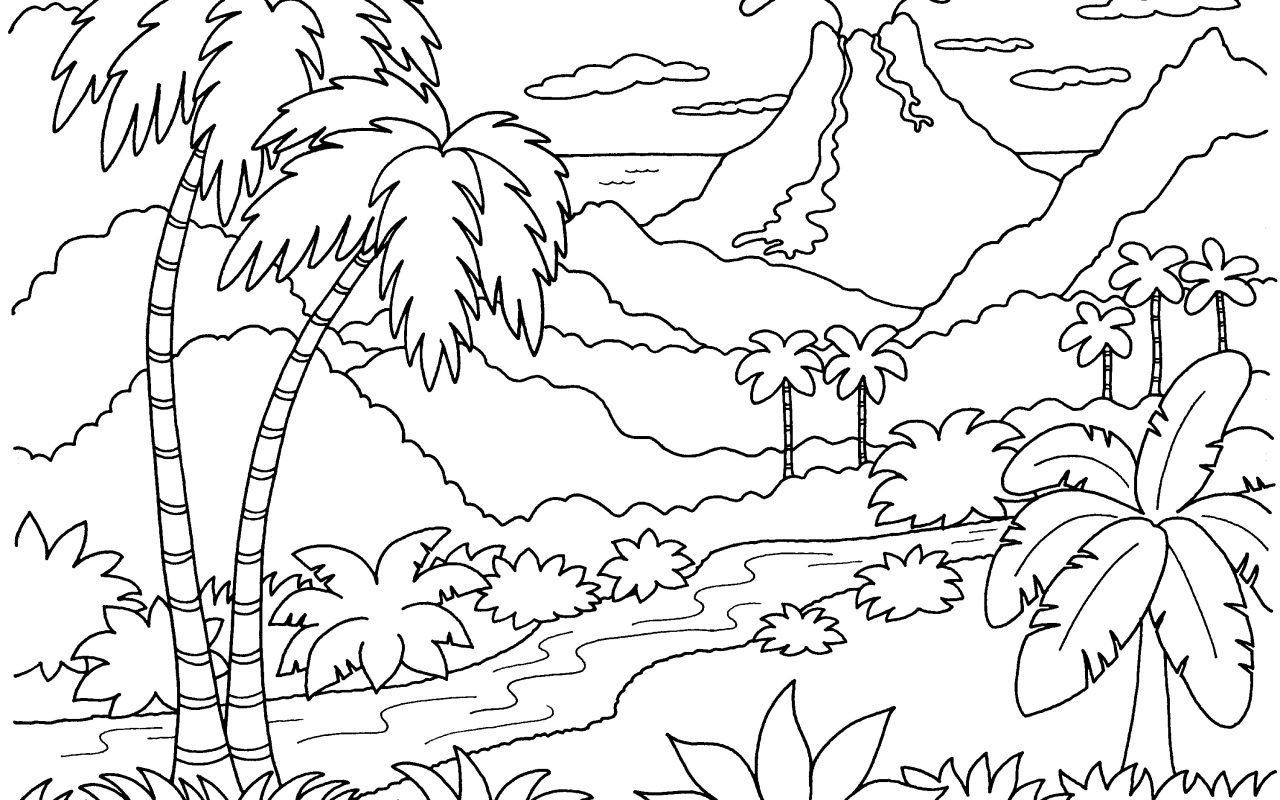 1280x800 Free Printable Nature In Spring Coloring Pages Kids Beautiful