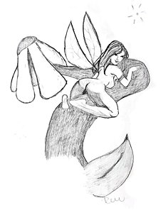236x300 Believe In Fairies Drawing By Rebecca Wood