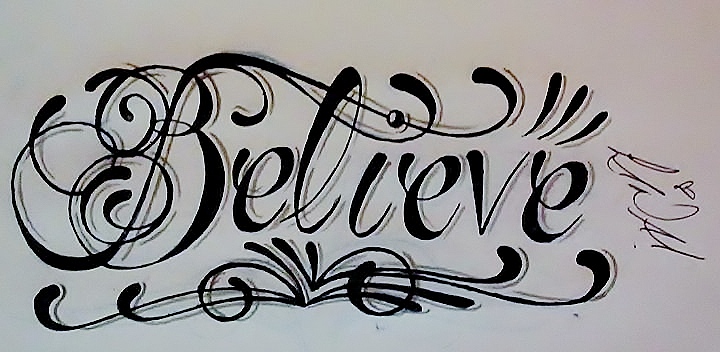 720x352 Believe Script By Creativecursekina