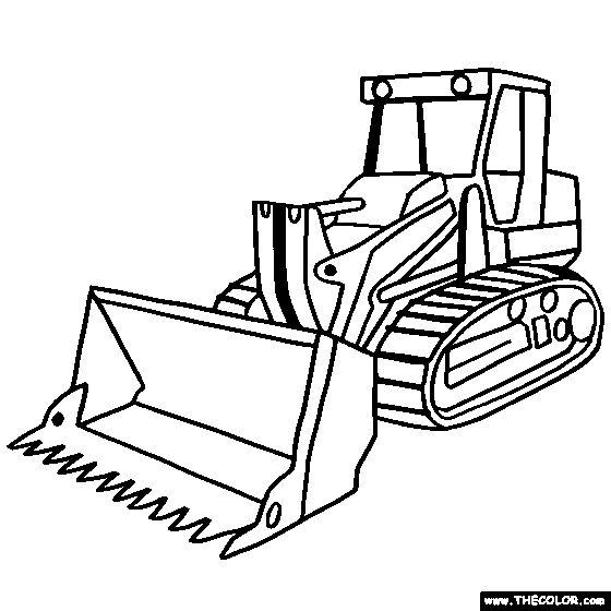 560x560 Drawing Bulldozer Coloring Page Sun Inside Pages 11