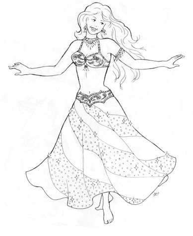 389x476 Suzanna's Swirl Skirt Pattern (Belly Dance)