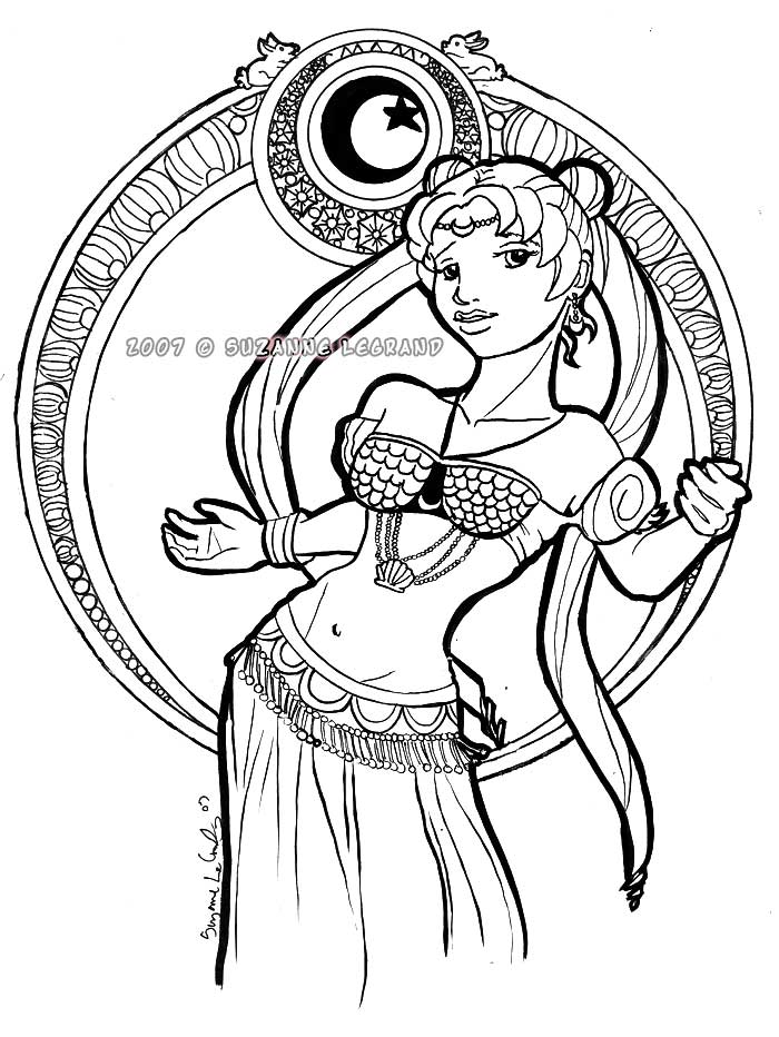 700x932 Belly Dance Sailor Moon By Silentlily