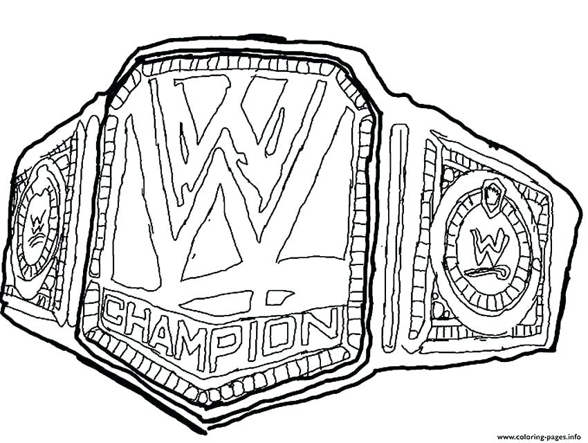 850x640 Wwe Champion Belt Coloring Pages Image Result For Belts
