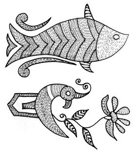 277x320 Indian Folk Designs ~ Folk Designs From West Bengal ~ Folk Art