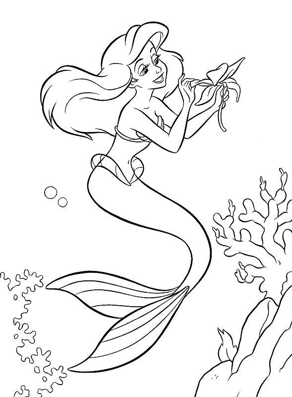 589x800 Mermaid Coloring Pages Online Daughter Shock Coloring Make A Bet