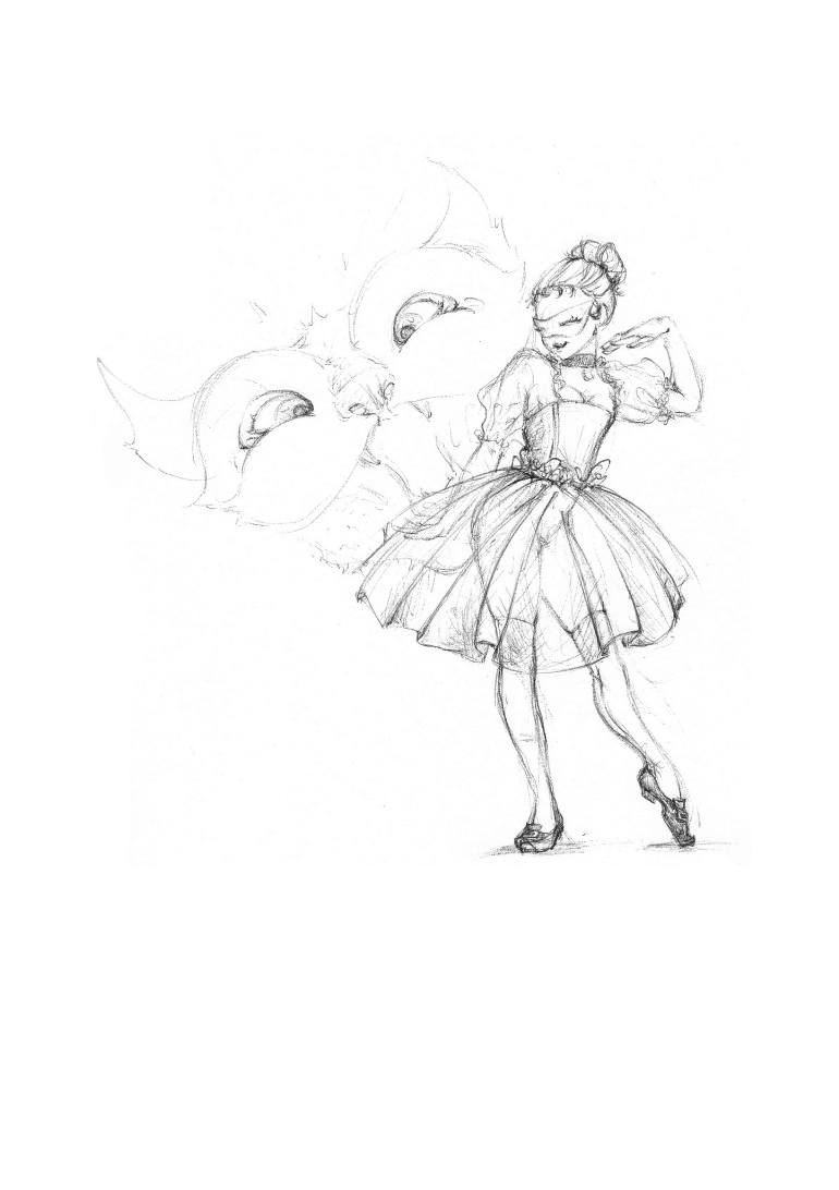 770x1092 Saatchi Art Serenade (Arlecchino Amp Colombina) Drawing By Chiara Bet